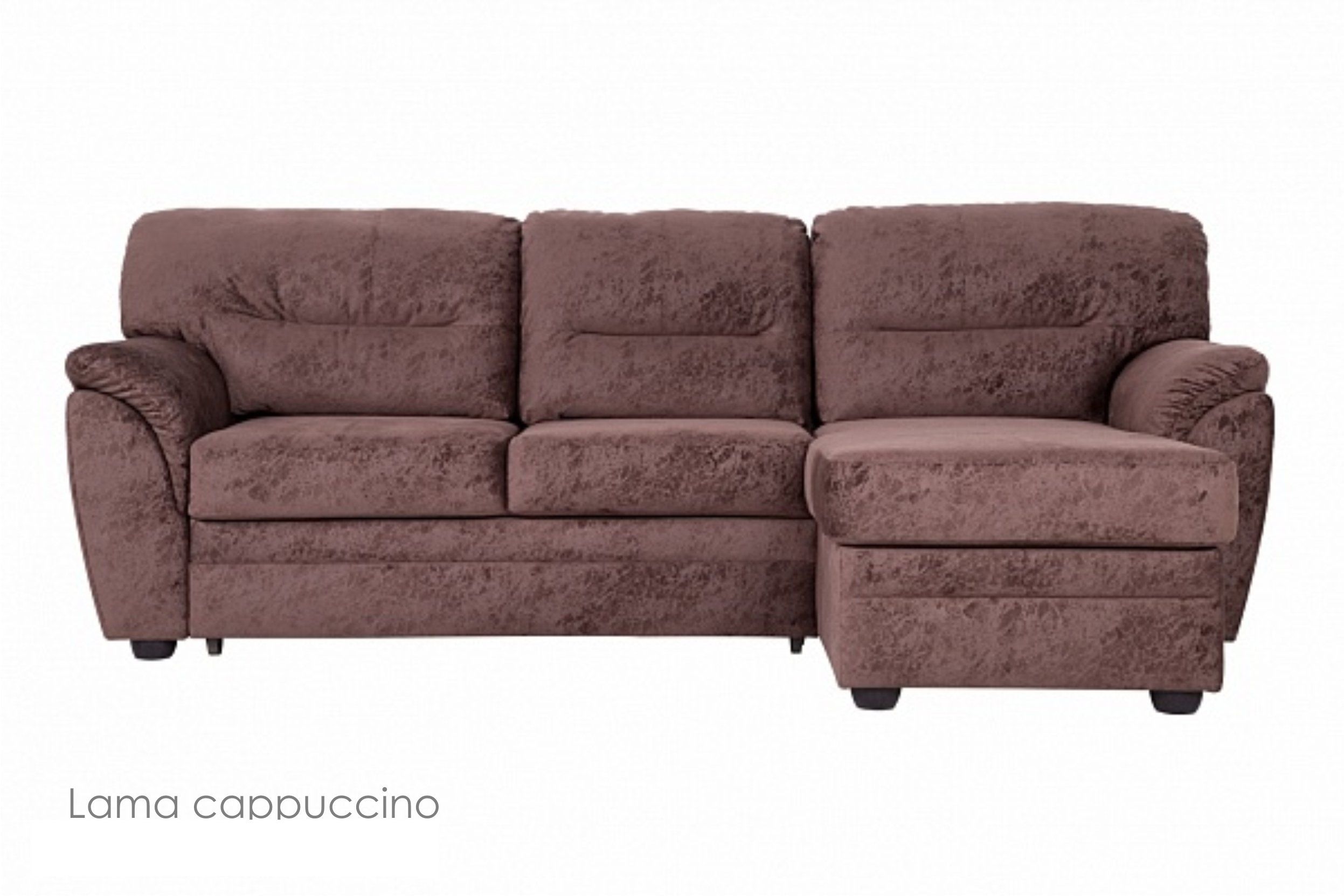 Угловой диван Атлантик с канапе Lama Cappuccino