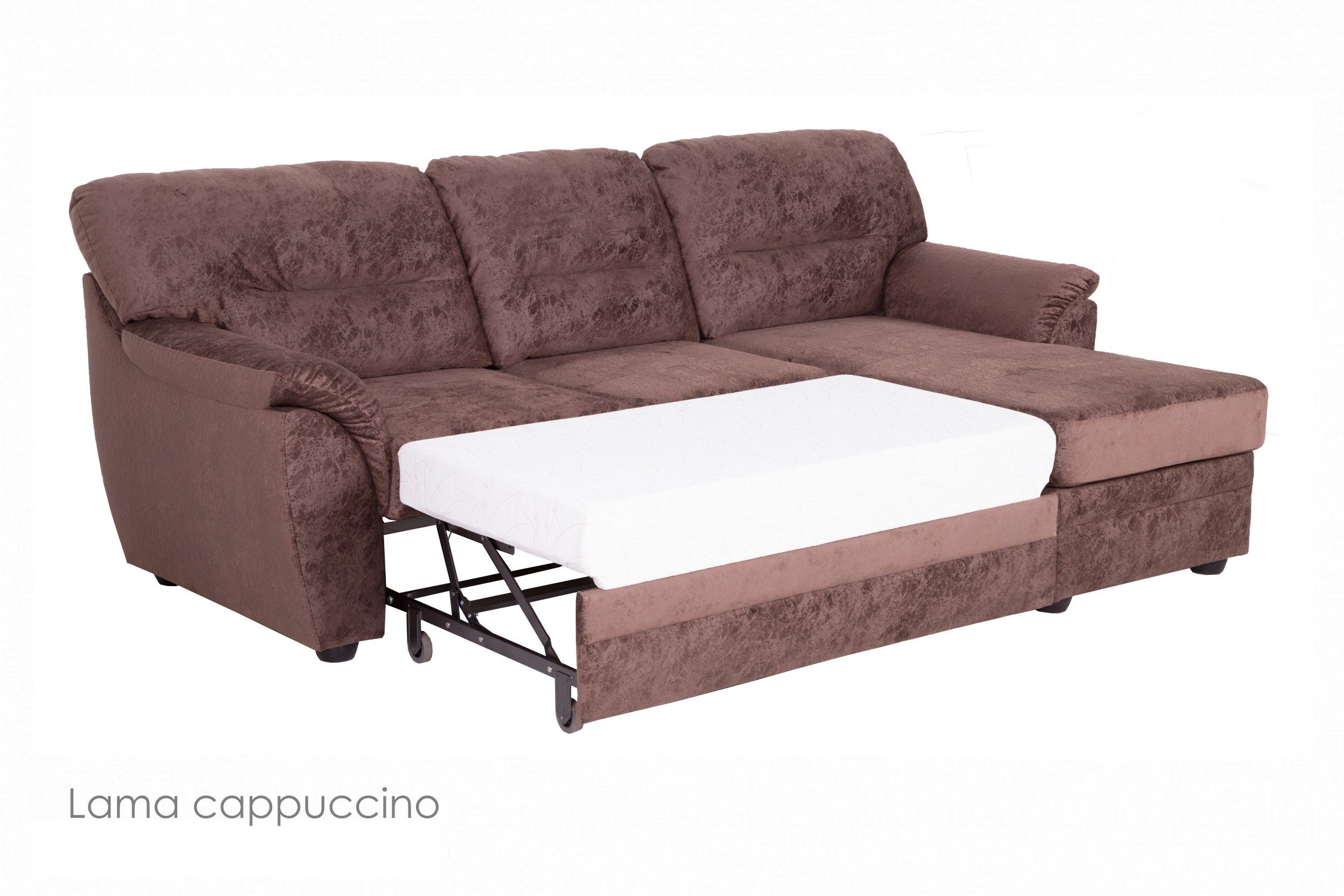 Угловой диван Атлантик с канапе Lama Cappuccino
